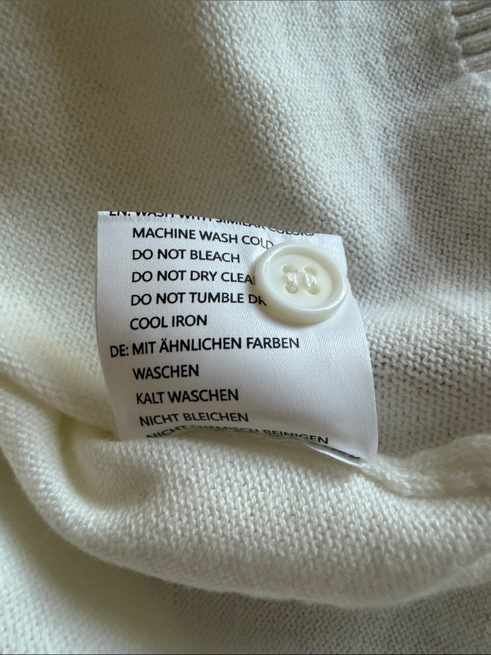 Classic Short-Sleeve Button Cardigan - Off White - Picture 6 of 6
